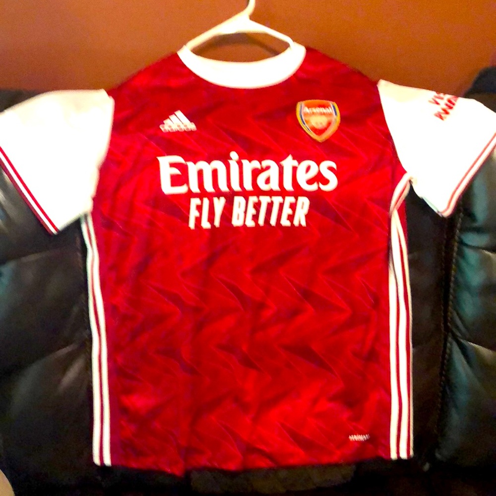 Adidas Arsenal soccer style shirt/ Red & white